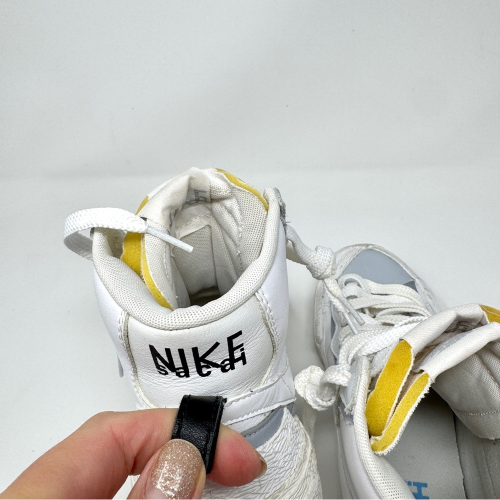 Nike sacai x Blazer Mid White Grey Tennis Shoe Sneakers - Picture 5 of 14